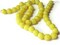44 8mm Vintage Plastic Yellow Pressed Rose Beads Full Strand